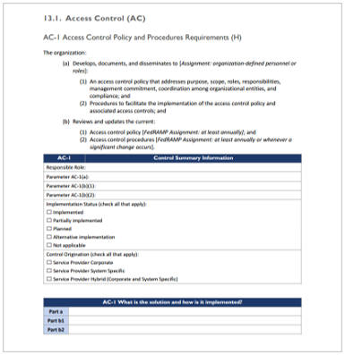 Figure illustrating how legacy SSP template control response is broad and should apply to the 'this-system' component in OSCAL.