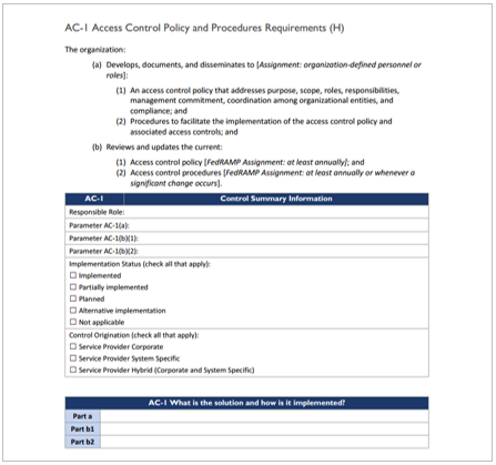 Figure illustrating how legacy SSP template control response should link to the appropriate artifact.